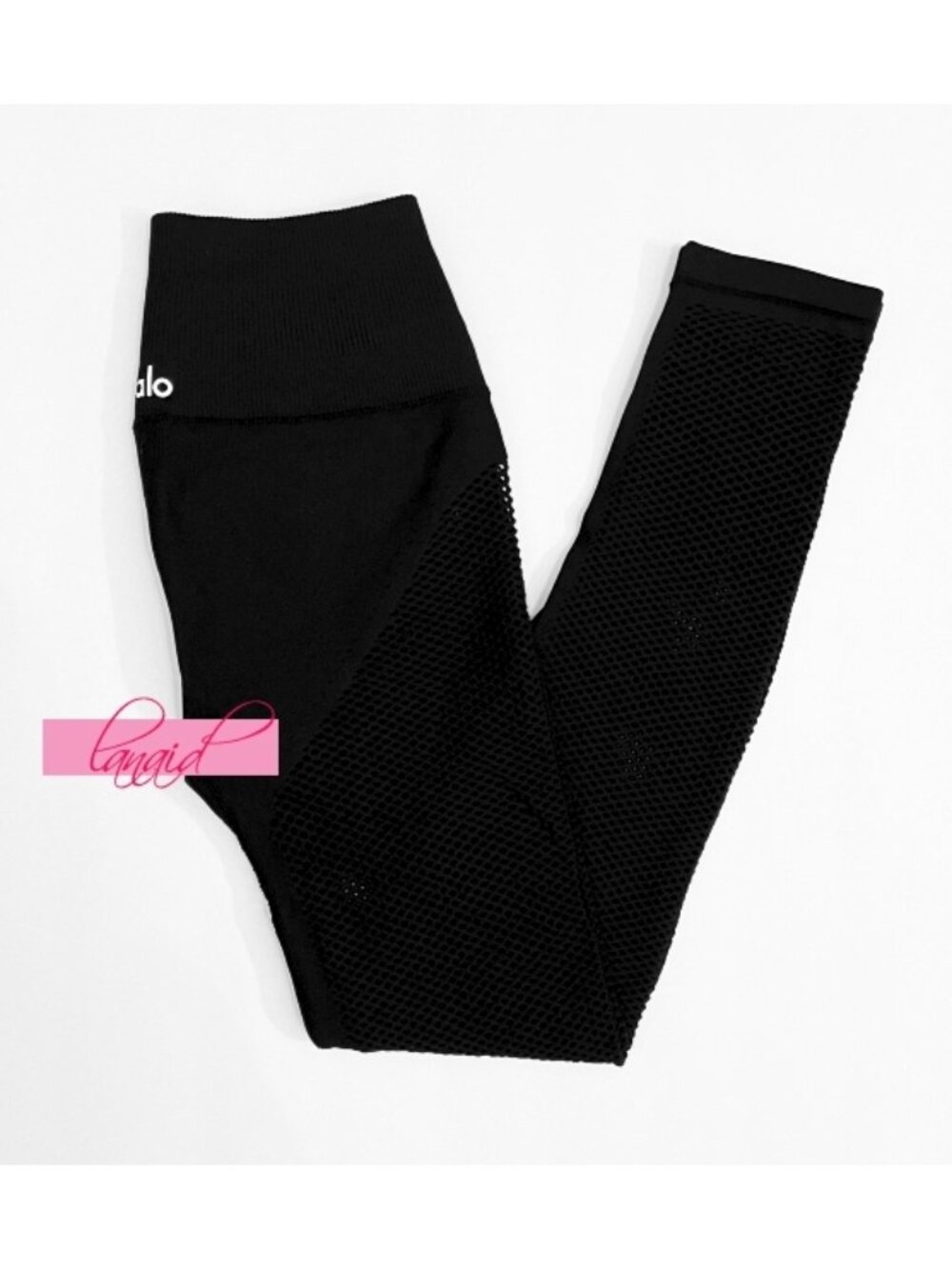 NEW Alo Seamless High-Waist Limitless Open Air Legging Hi-Rise Sheer Mesh Cutout - Picture 6 of 9